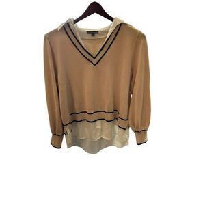 Adrianna Papell Women's V-Neck Twofer Sweater‎ Multicolor Size large